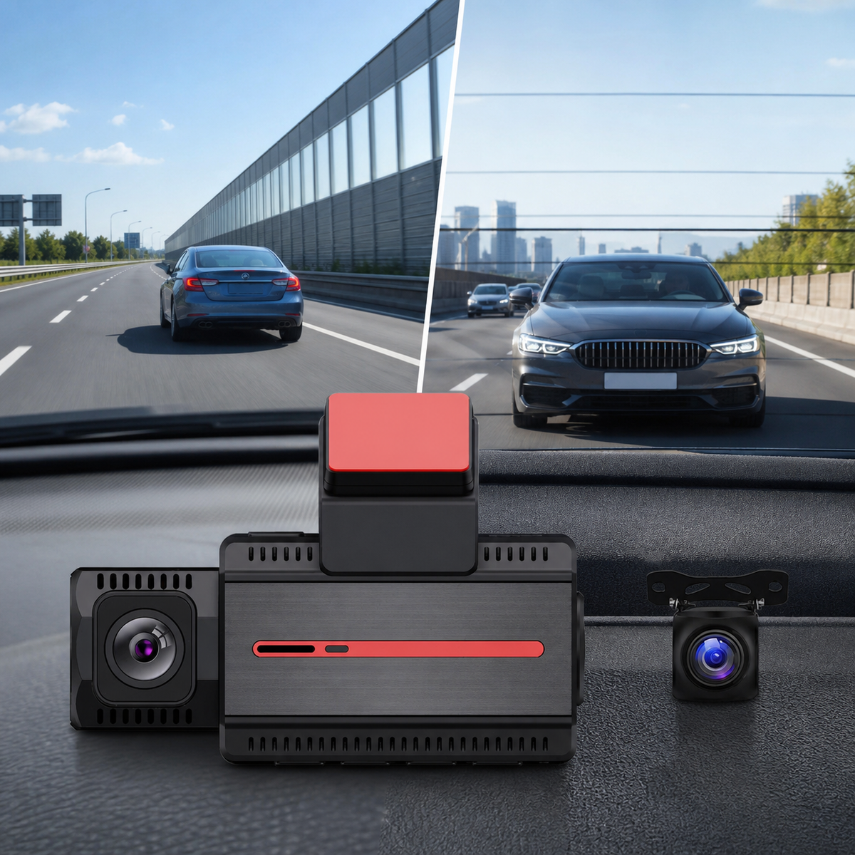 DashGuard 4K Dual Dash Cam with GPS & Wi-Fi